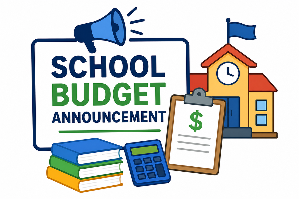 School Budget Announcement Clip Art