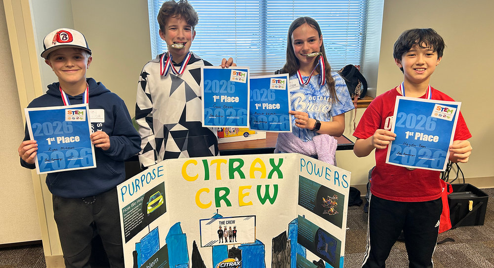 Team Citrax win first place at the STEM Design Challenge