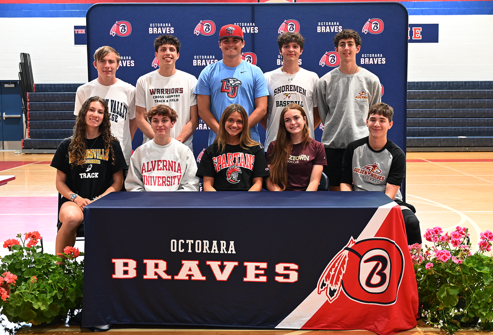Octorara Area High School proudly celebrated 10 student-athletes during its annual College Signing Day, recognizing seniors who will continue their academic and athletic careers at the collegiate level.