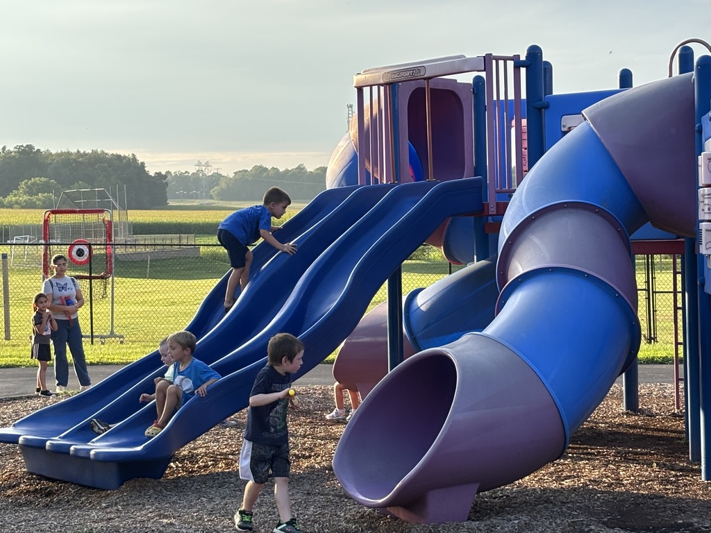 Students on slides