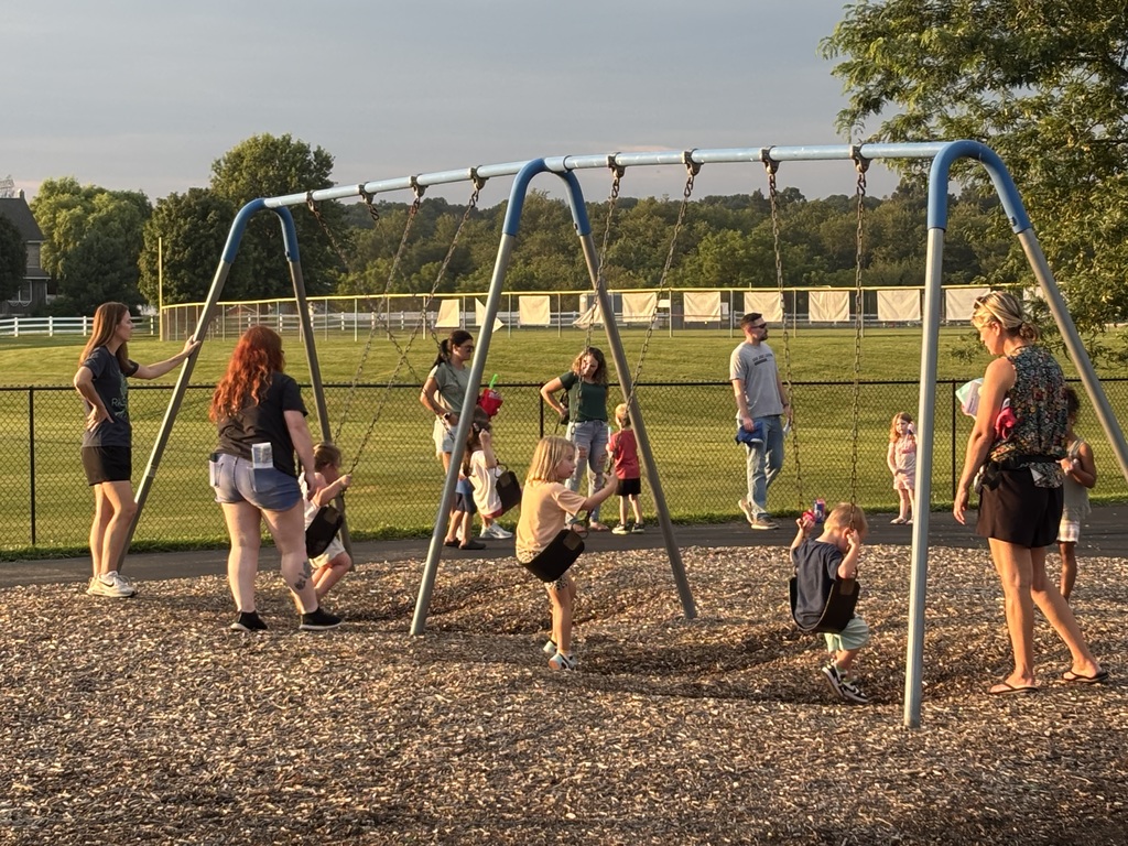 Students on swings