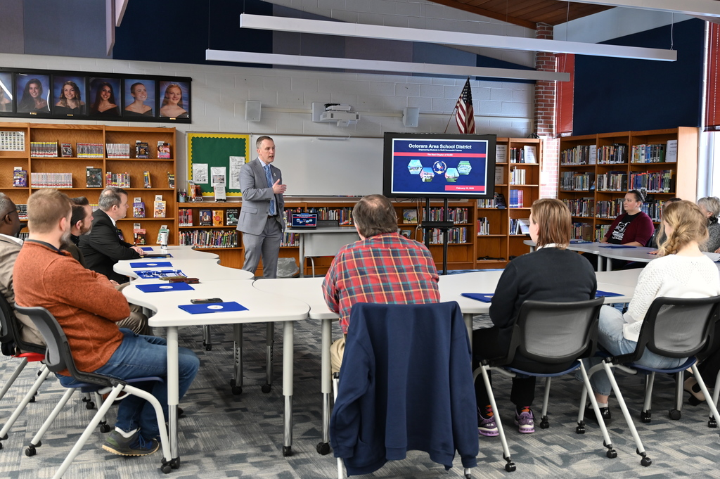 Superintendent Dutkiewicz addresses local legislators and school board members about OASD.