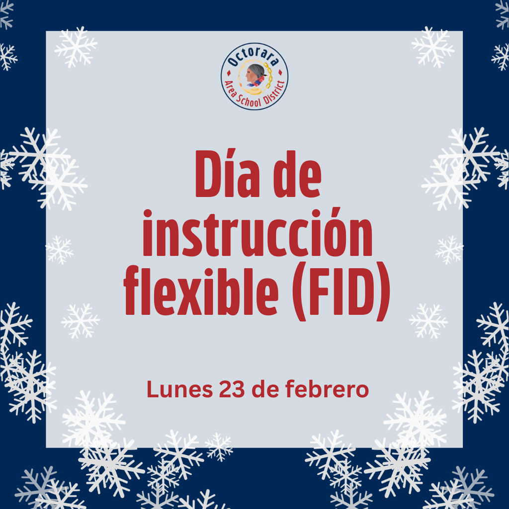 Horario del Día de Instrucción Flexible (FID) mañana lunes 23 de febrero