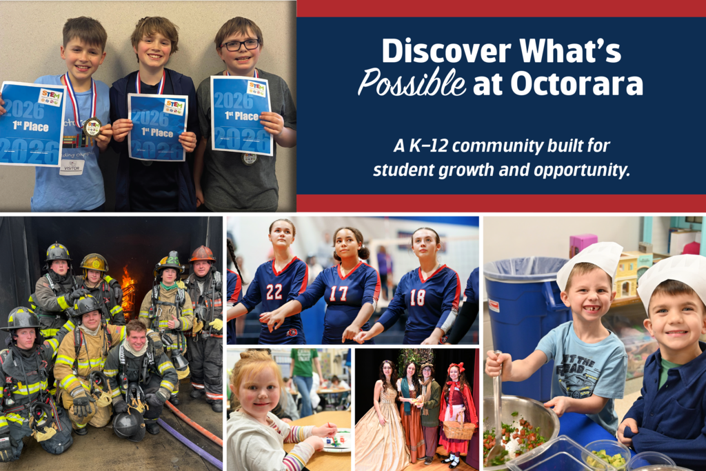 An array of photos of students. Discover what's possible at Octorara - a K-12 community built for student growth and opportunity. 