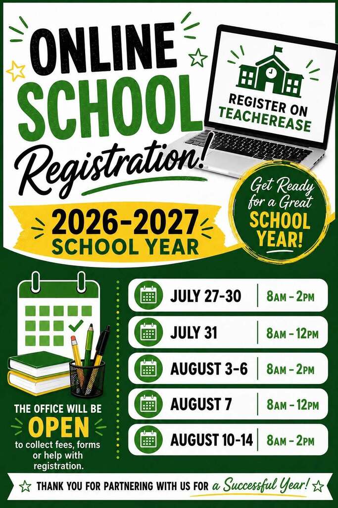 Online School Registration available on Teacherease