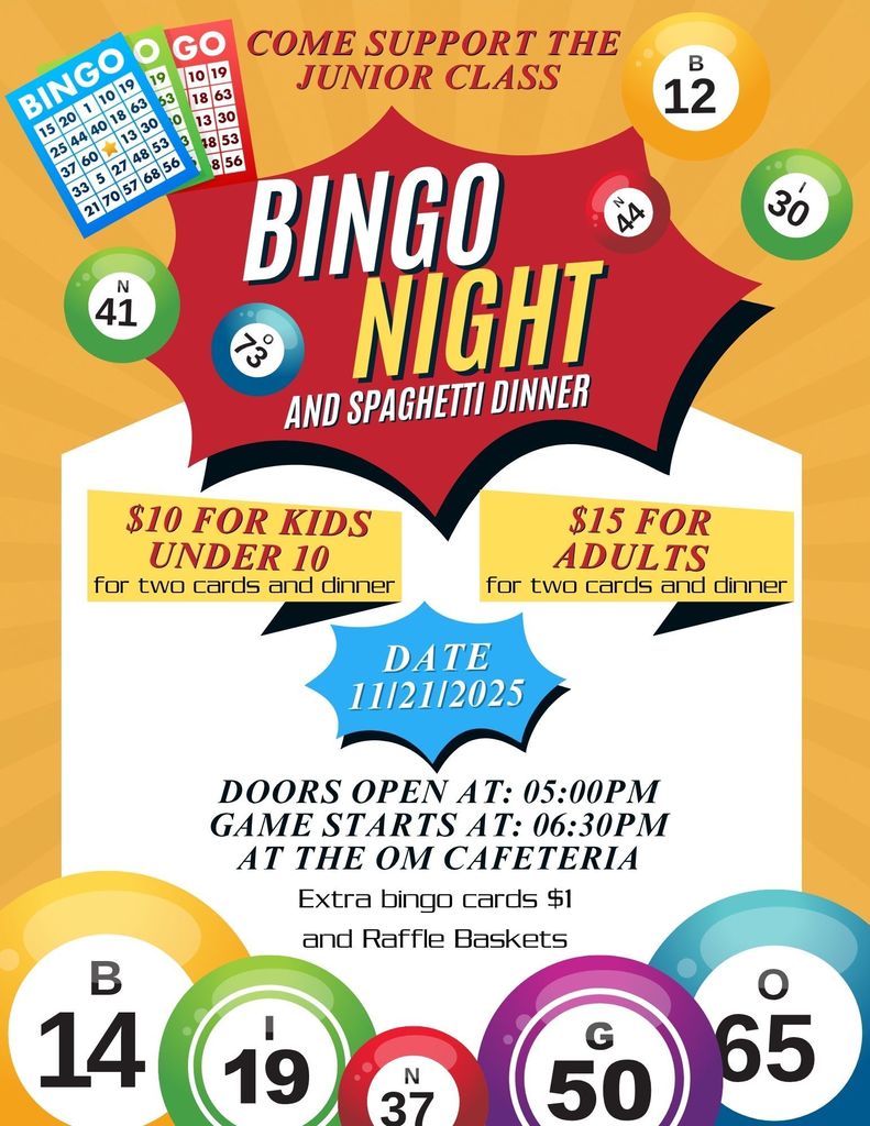 Junior Class Bingo Night