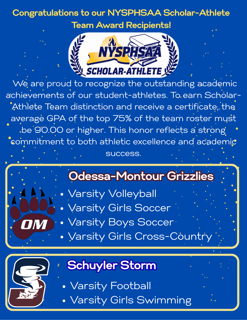 Scholar-Athlete Team Award Recipients