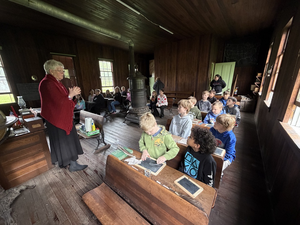 4th graders in one room schoolhouse 