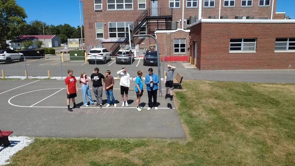 Our class from the perspective of our drone