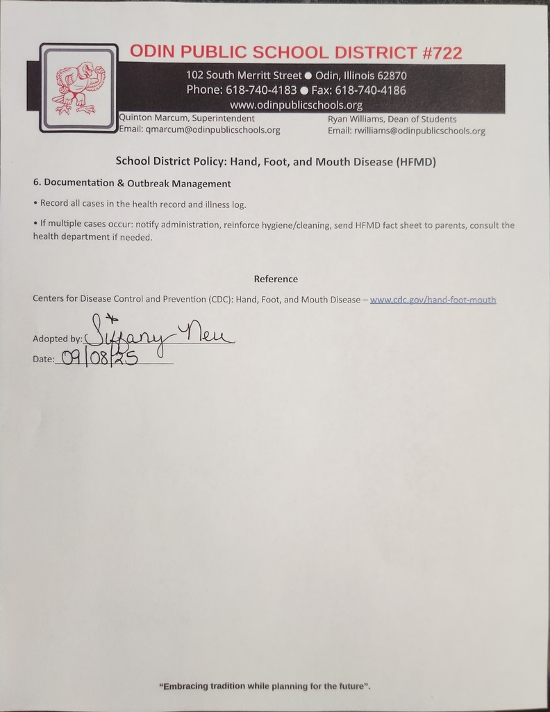 School Policy: Hand, Foot, and Mouth Disease
