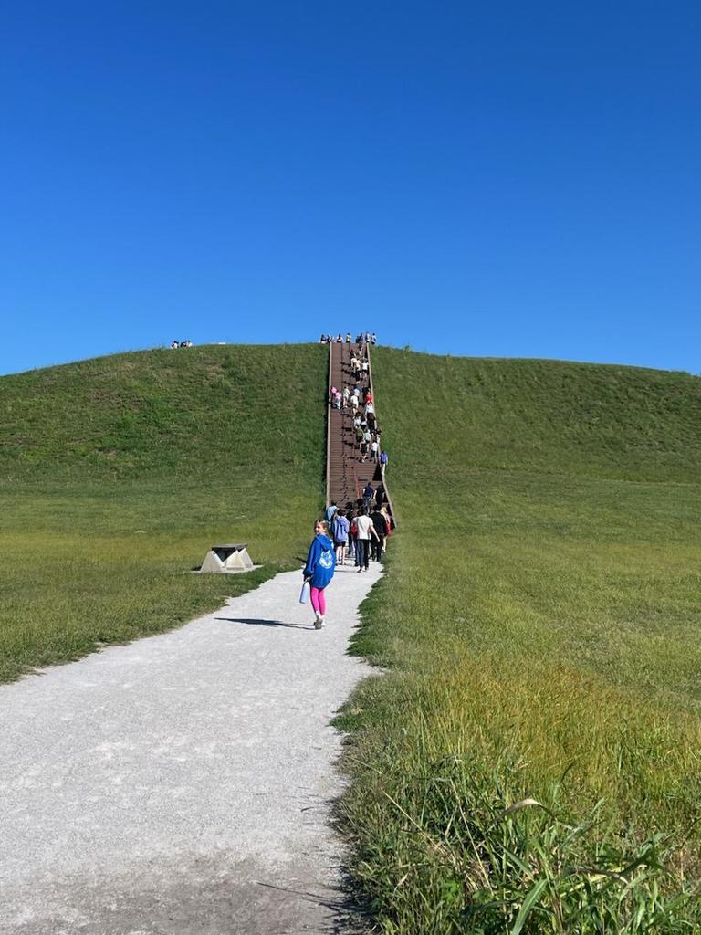 climbing the mound