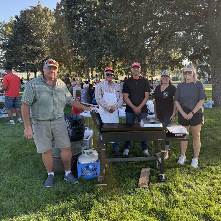 school board members at the grill