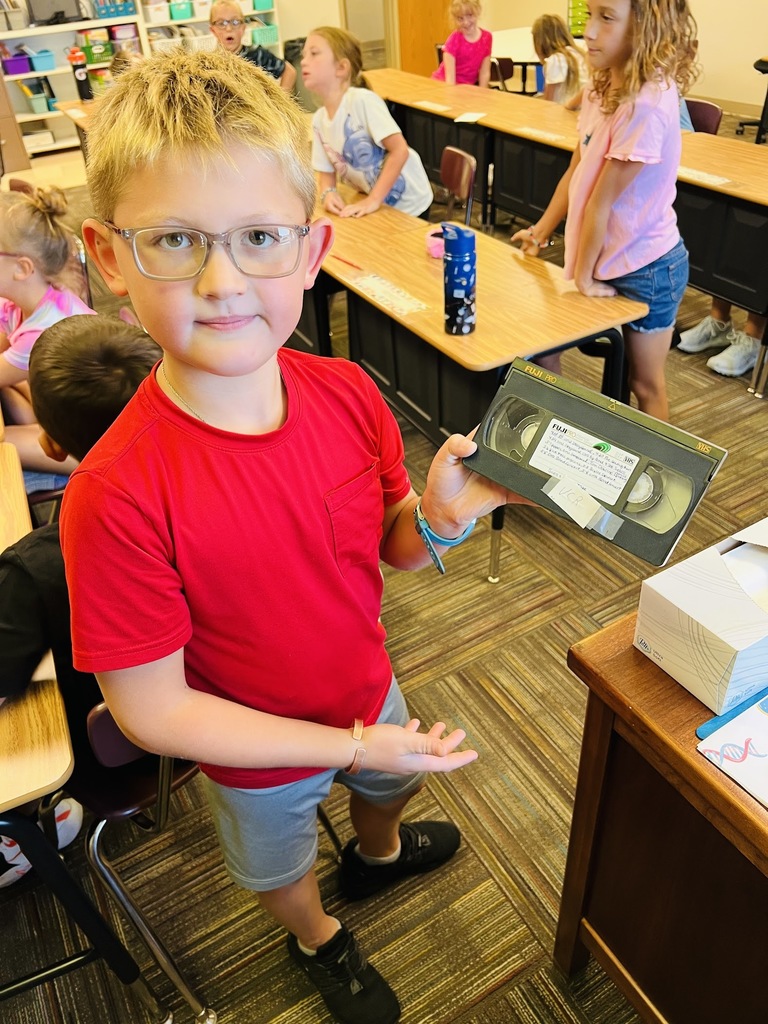 student with VCR