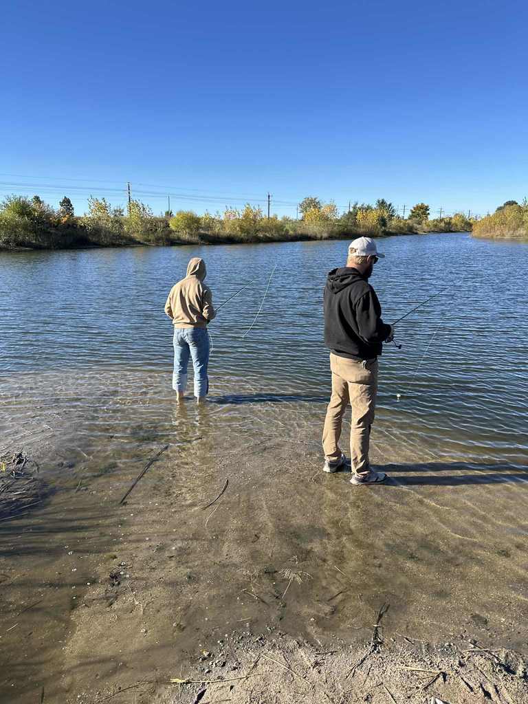 students going fishing