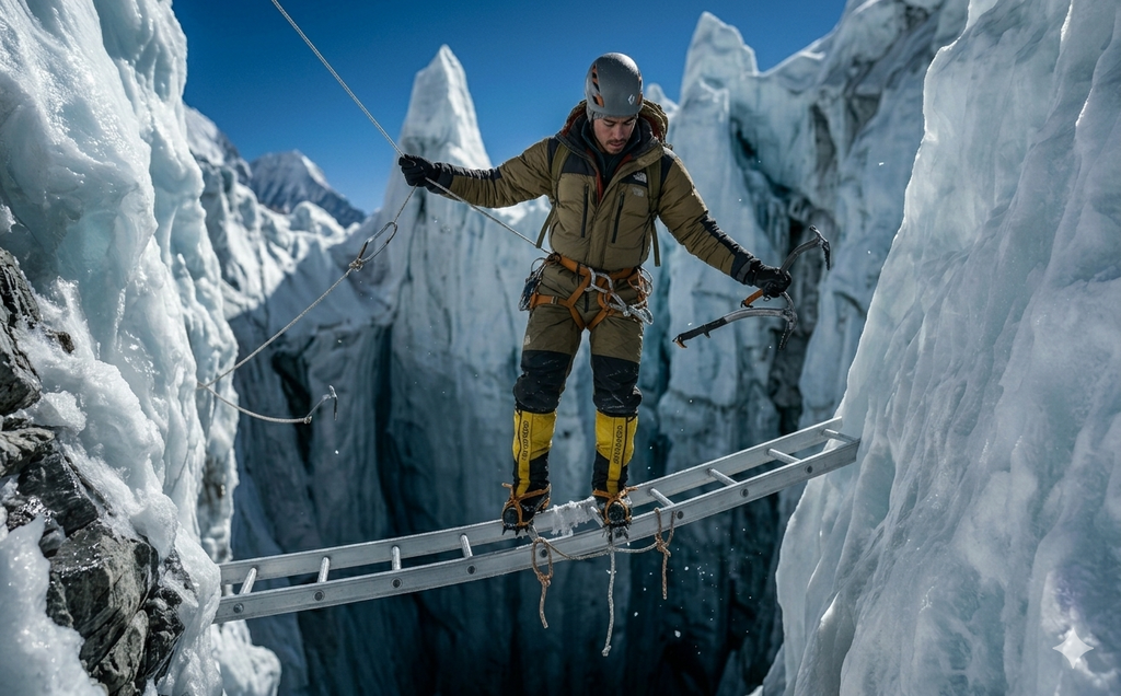 students going up mount everest as project