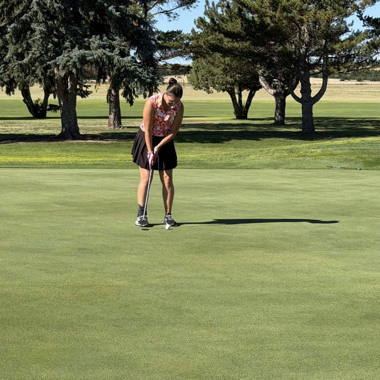 golfer putting the ball