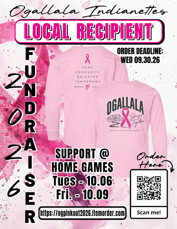 a flyer with pink ribbon and front and back of a t shirt. flyer talks about supporting local recipient through breast cancer awareness t-shirts