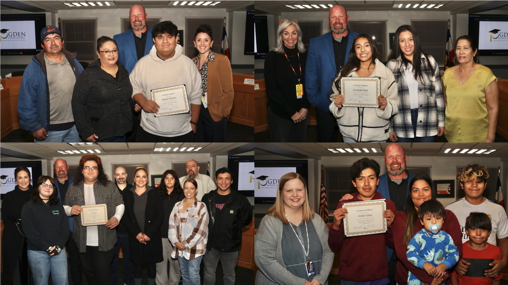 Photo montage of various Student of the Month award recipients