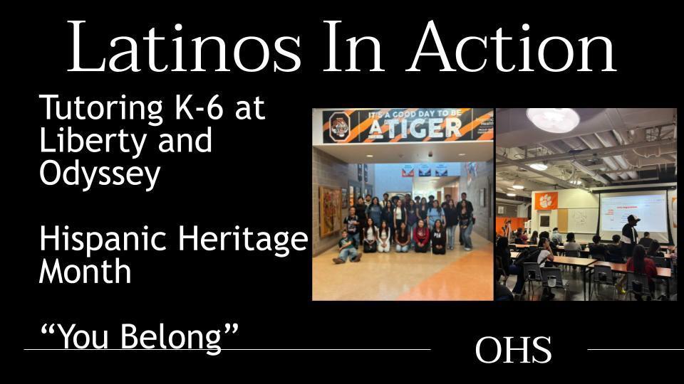 Slideshow presentation image depicting student volunteers from Ogden High School