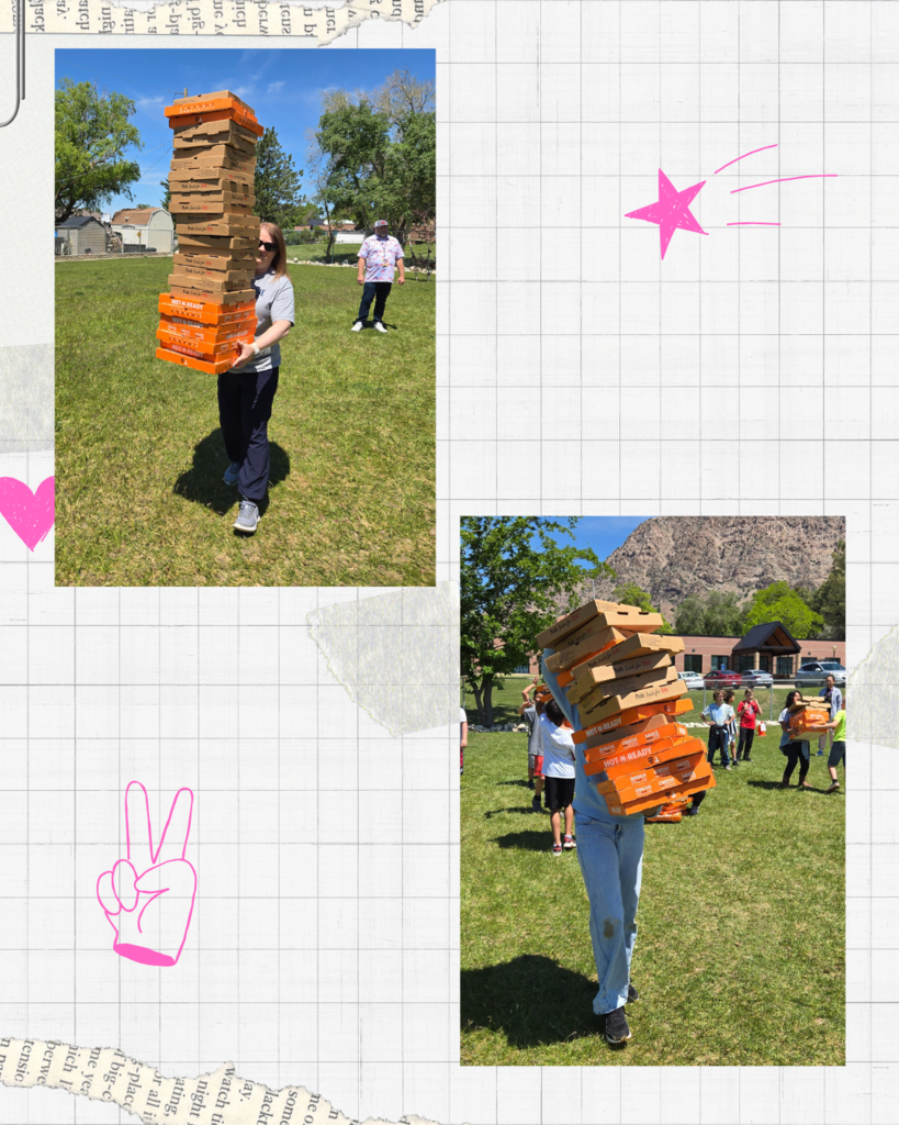 Kids participating in field day activities