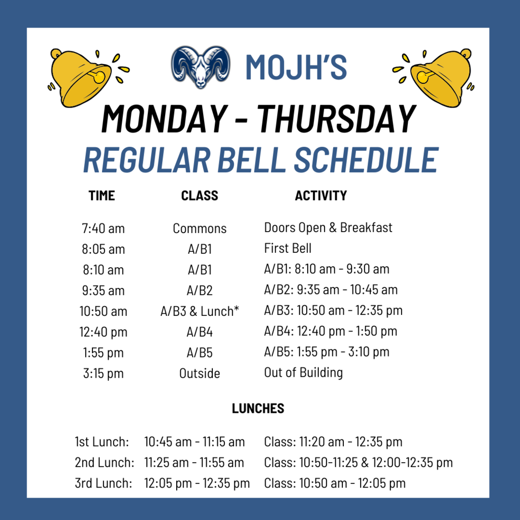 M-Th Bell Schedule
