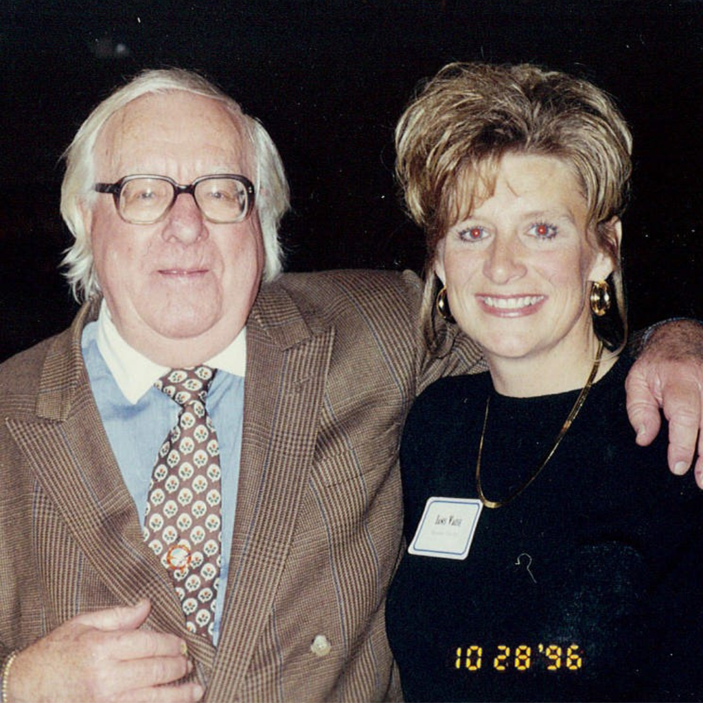 Ray Bradbury with Janis Vause at 1996 event