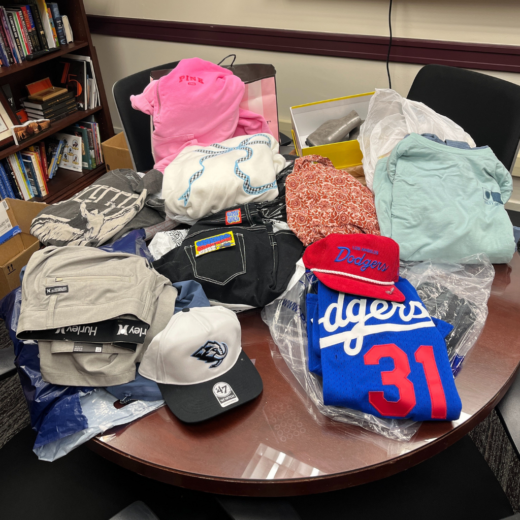clothing items donated by Newgate Mall
