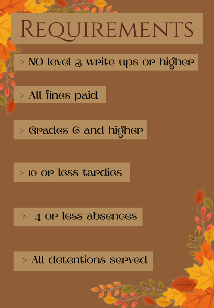 The requirements to qualify to to go extravaganza 