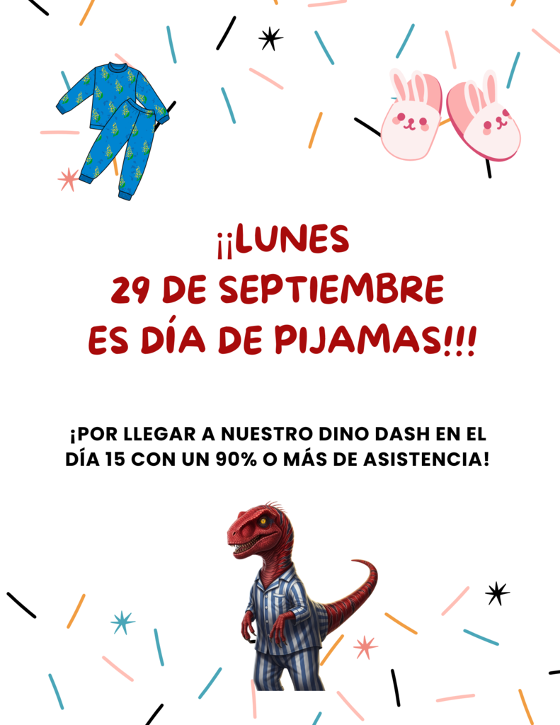 Dino wearing Pajamas Spanish