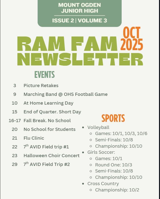 MOJH Oct 25 Newsletter