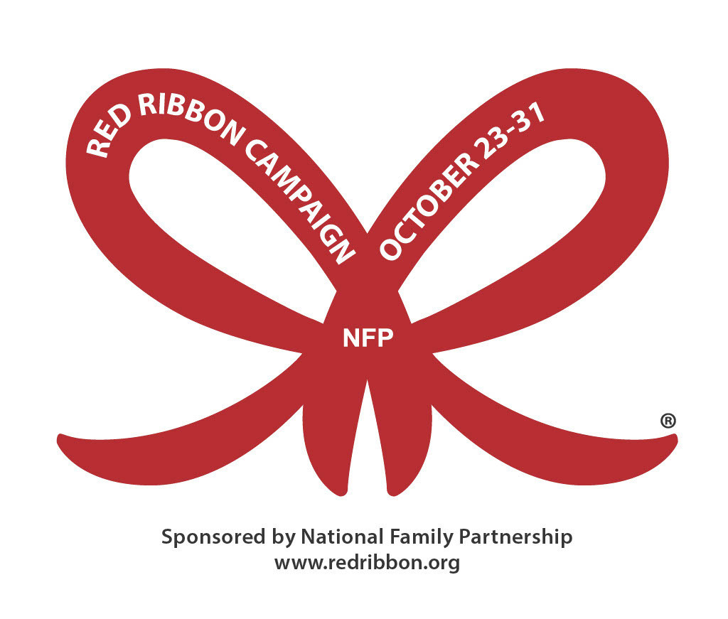 Red Ribbon on a white background