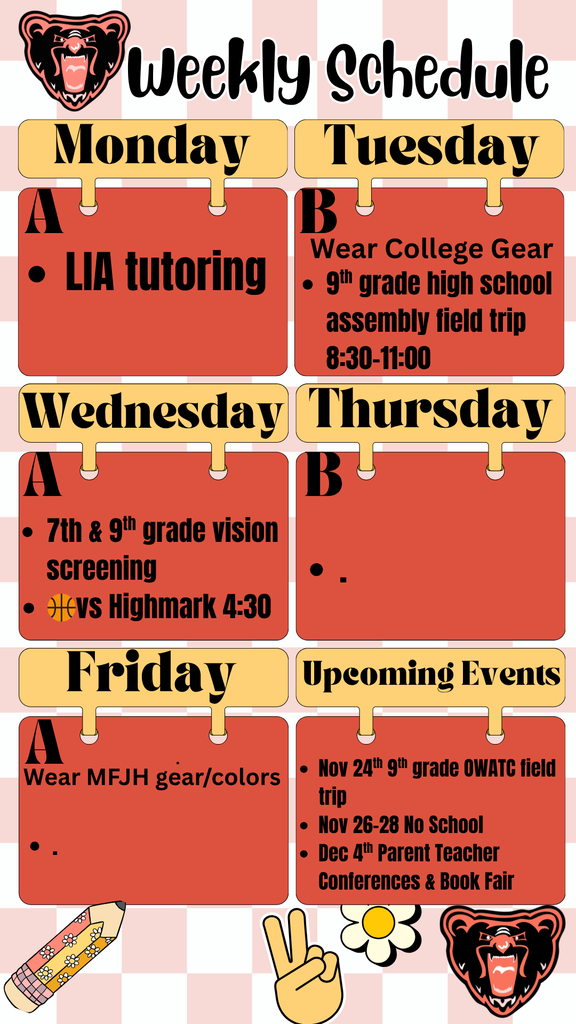 Week at a Glance for 11/17