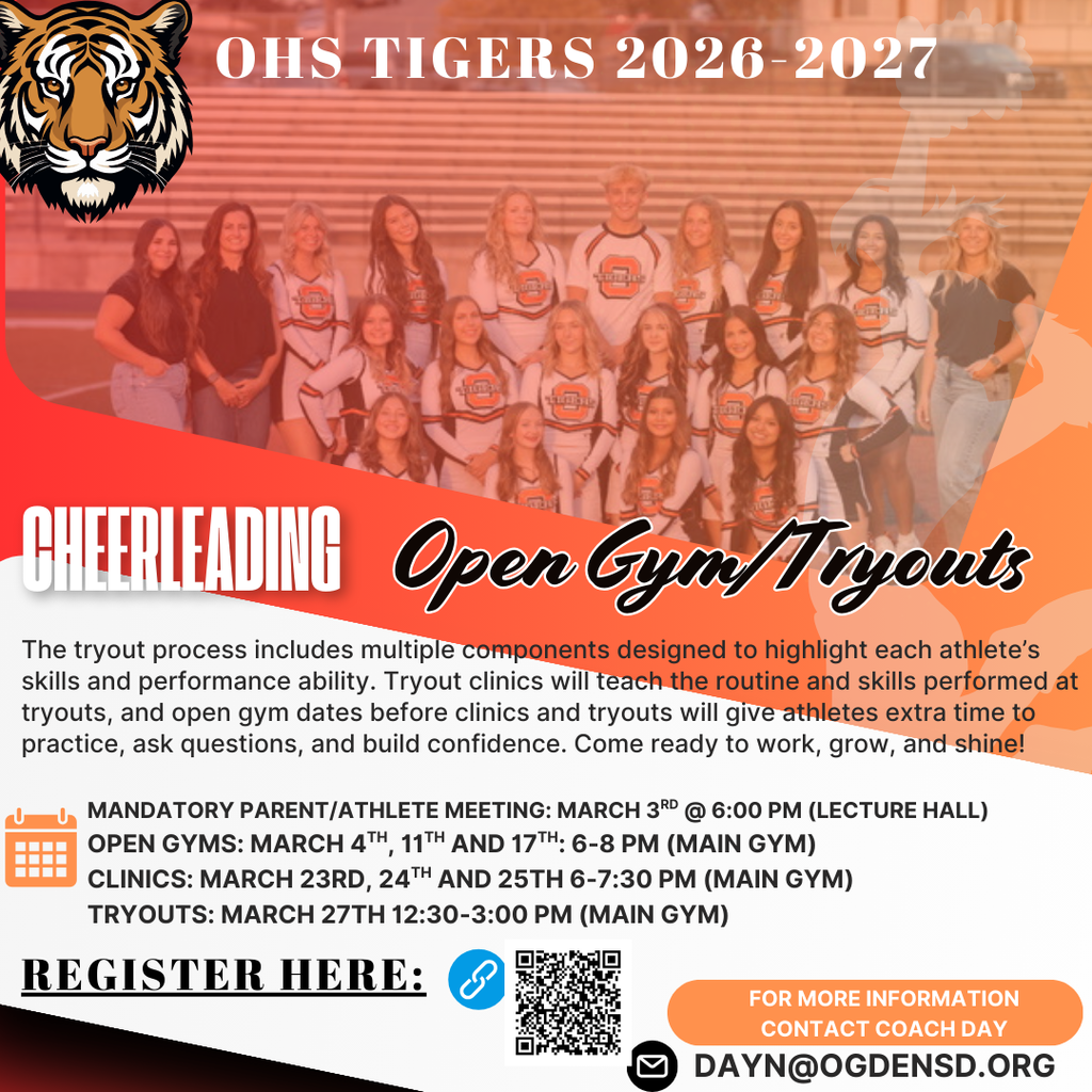 OHS CHEER TRYOUT ADVERTISEMENT 2026-2027