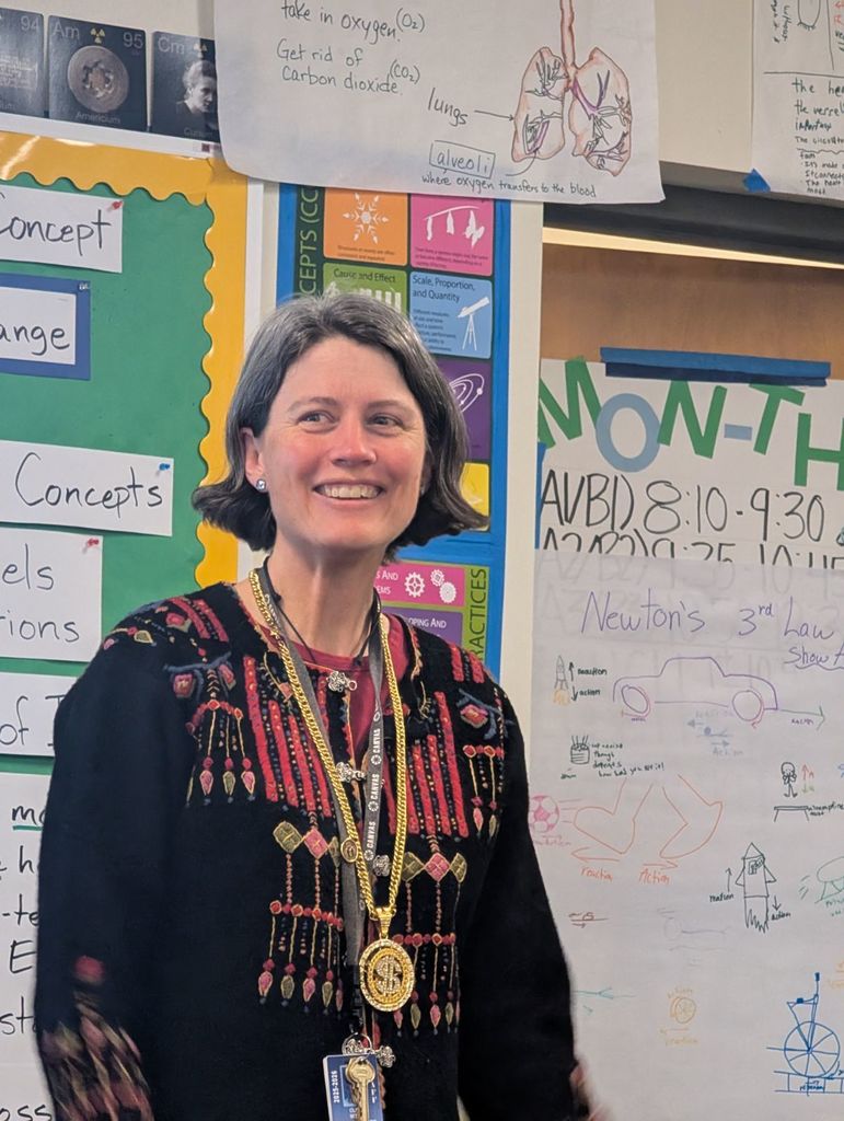 Mrs. Moore with the chain!