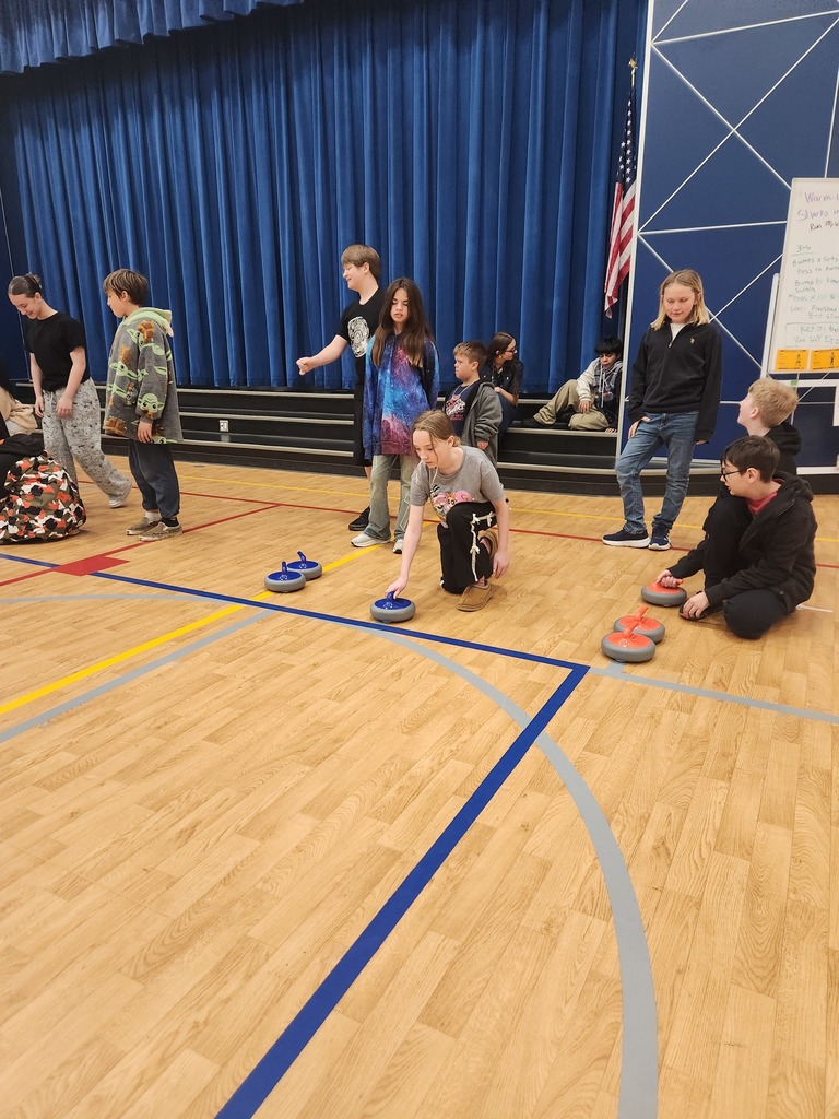 students trying curling