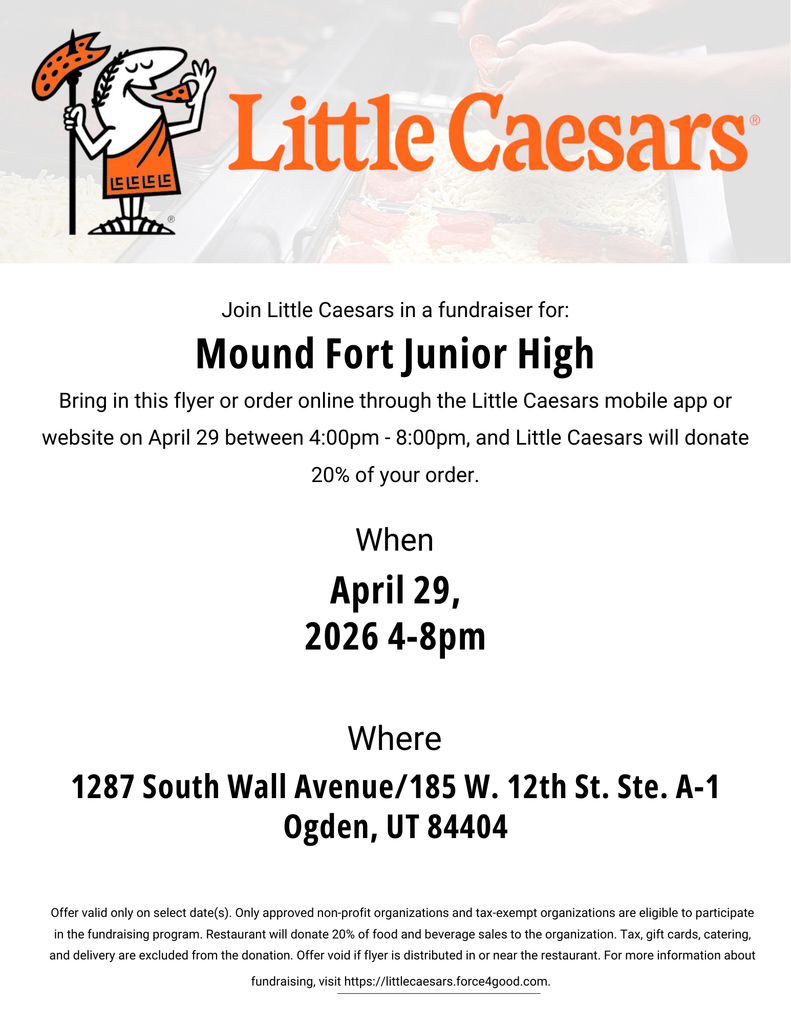 Little Caesars flier for fundraiser