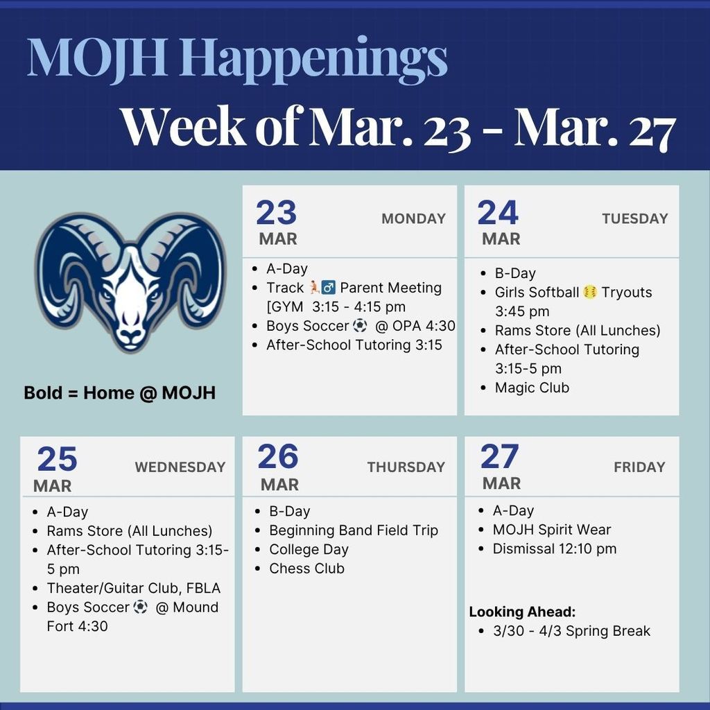 MOJH Weekly Happening