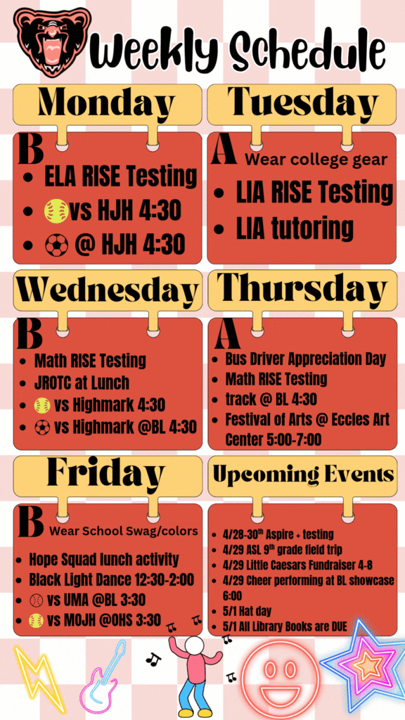 Week at a Glance for 4/20/26