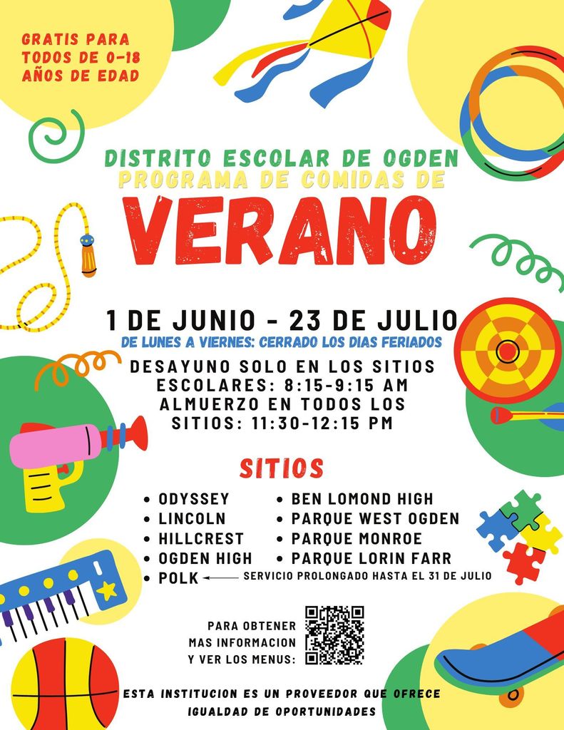 Programa de Comidas de Verano del Distrito Escolar de Ogden