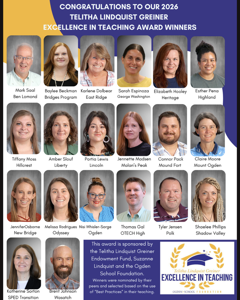 2026 Excellence in Teaching Award Winners