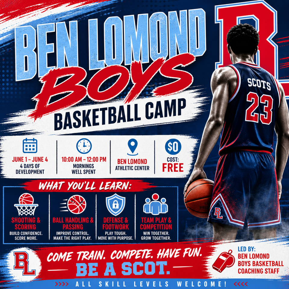 Ben Lomond High School Boys Basketball Camp Flyer