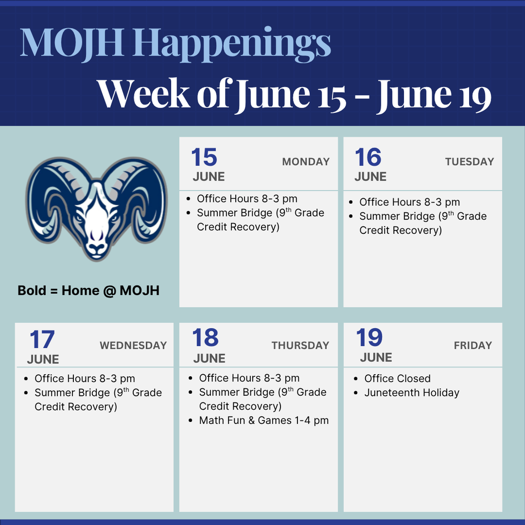 Weekly Happenings 6/15-6/19/2026