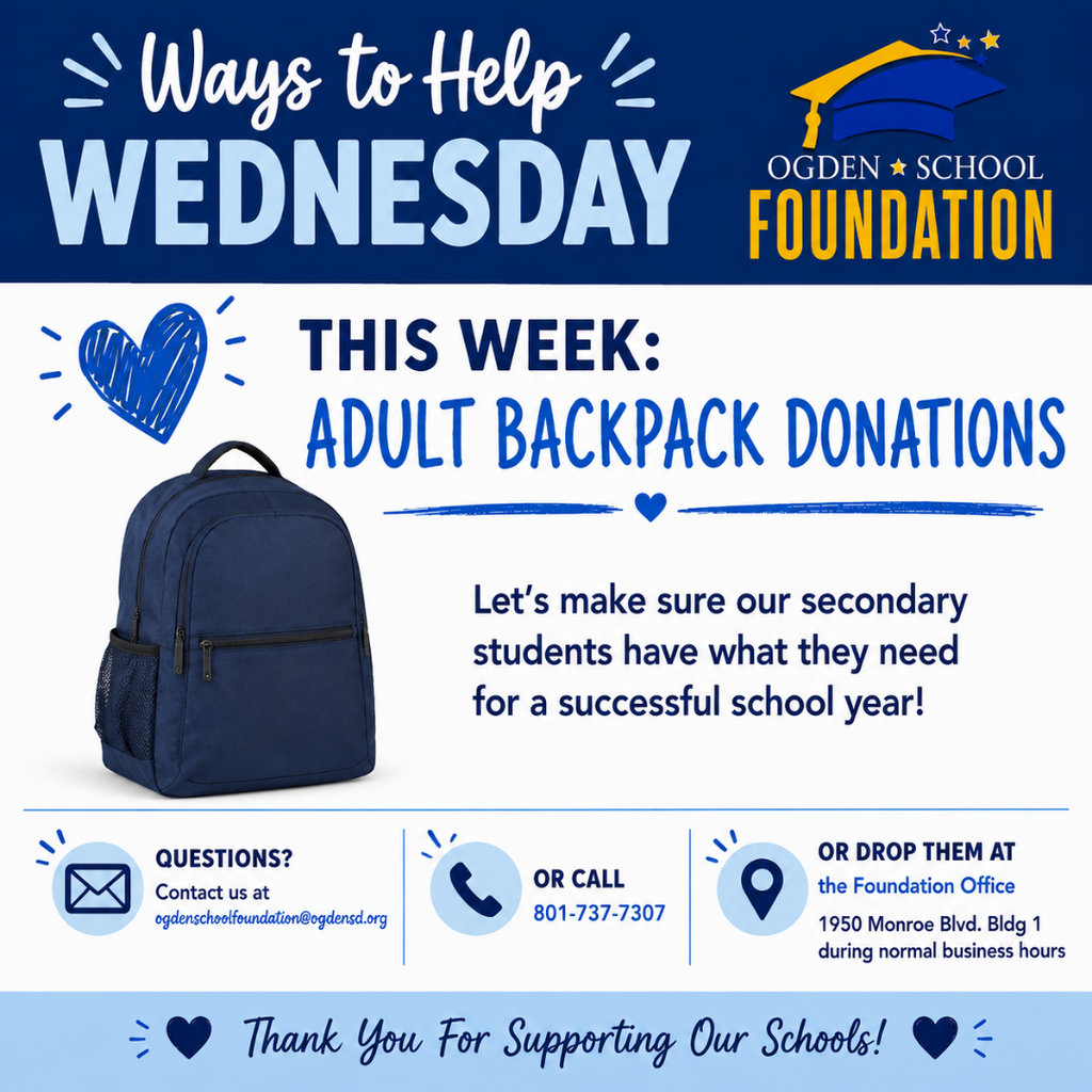 ways to help - adult size backpacks