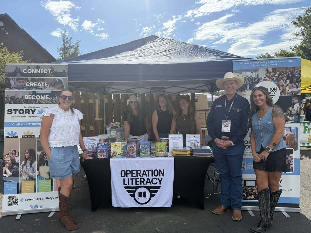 Operation Literacy booth at rodeo