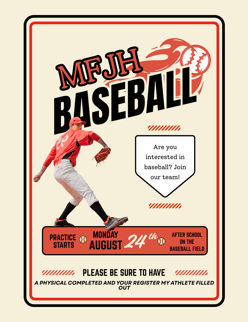 MFJH Baseball flier