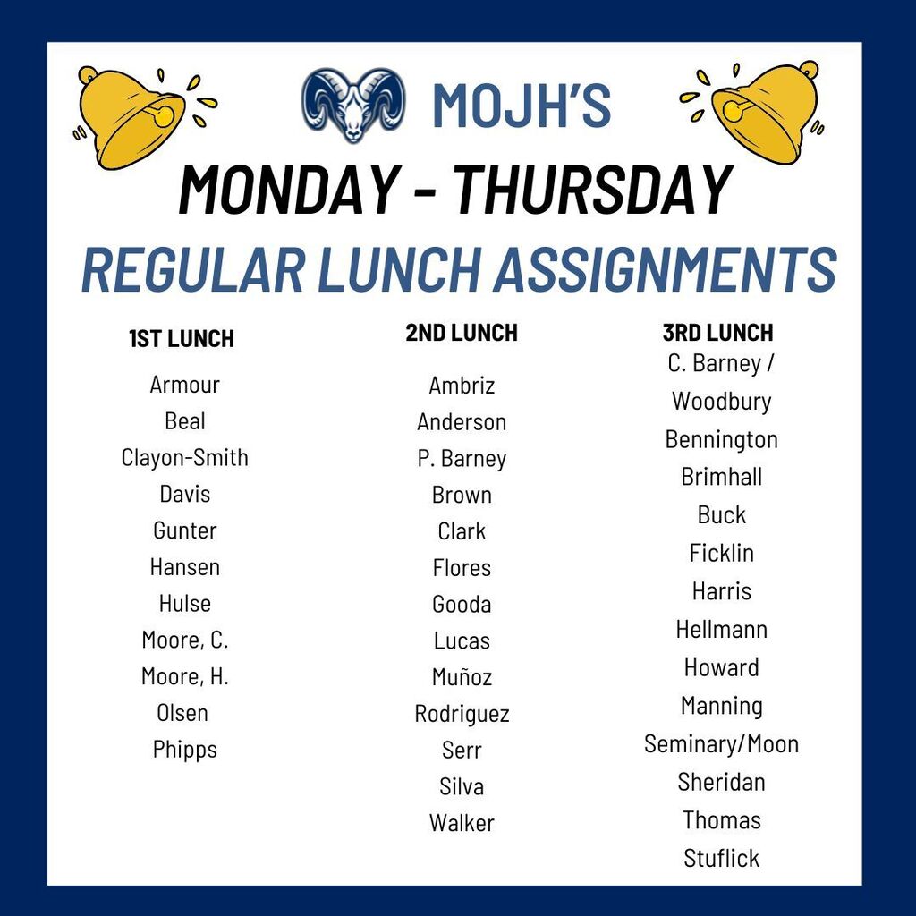 Lunch Assignments