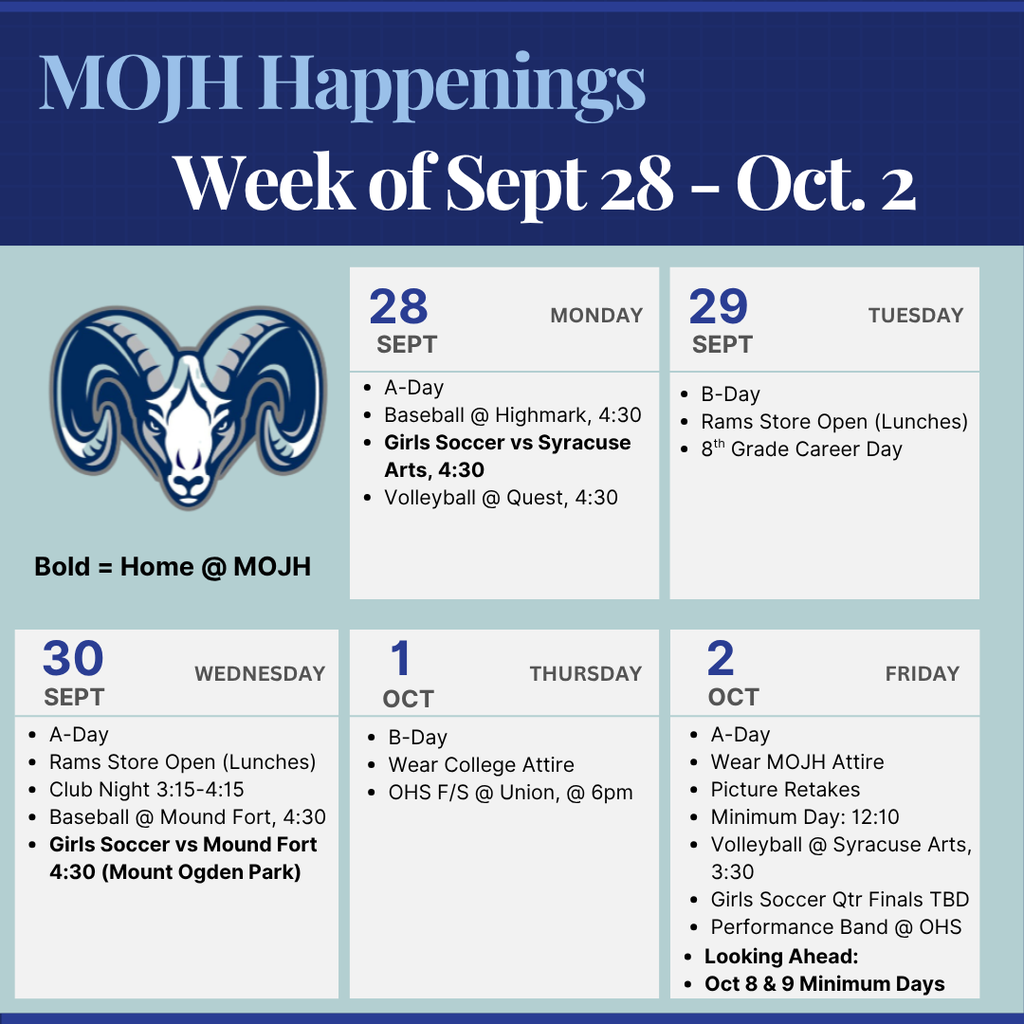 Weekly Happenings 9.28-10.2