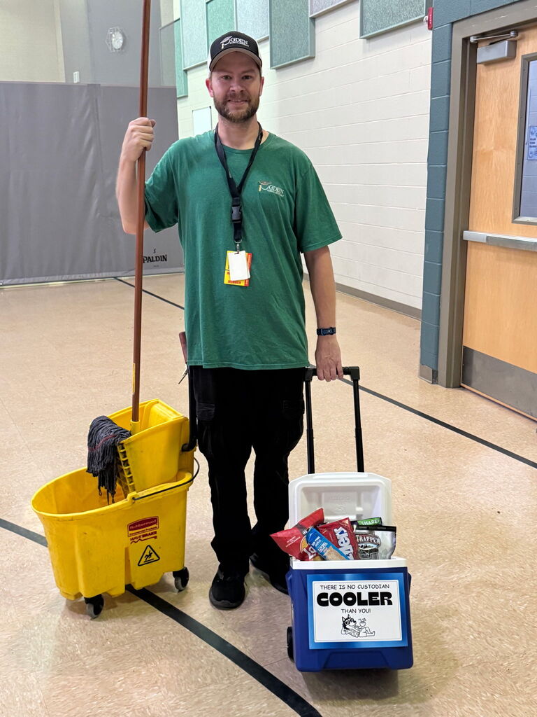 Custodian at work