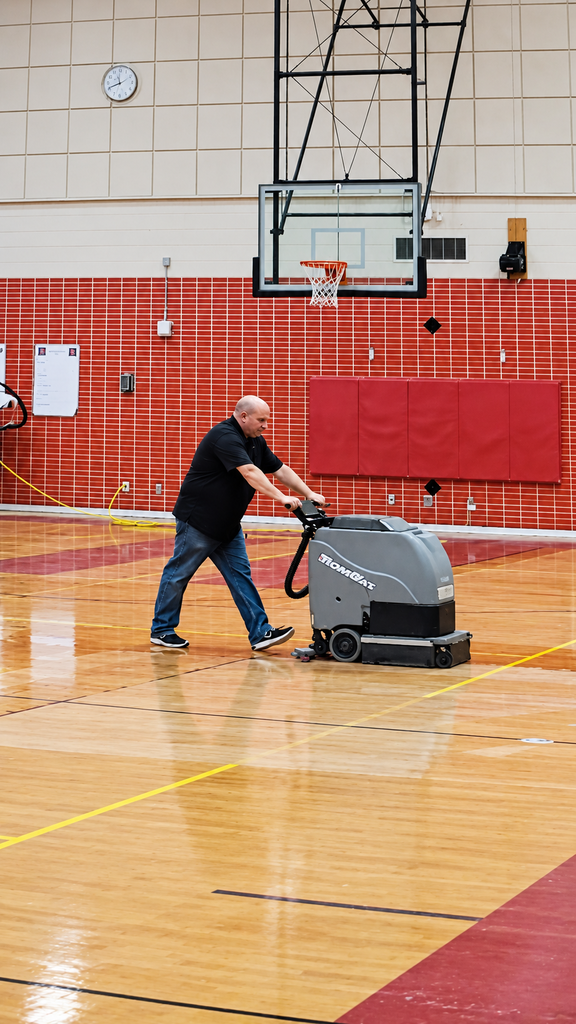 Custodian at work