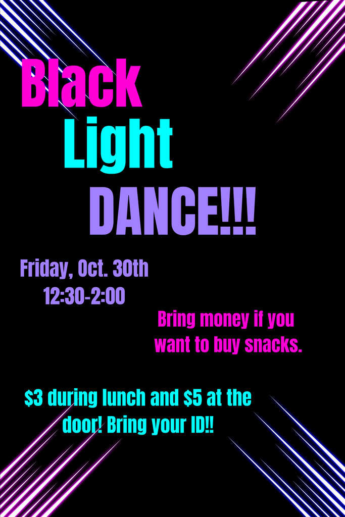 Black Light Dance Flier
